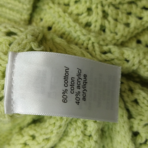 Maurice's Green Cotton Blend Sweater, Sz M - Picture 5 of 6